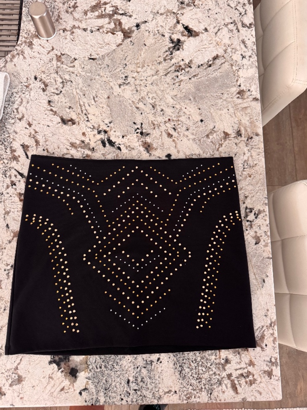 Thalia Sodi Metallic Rhinestone Skirt
